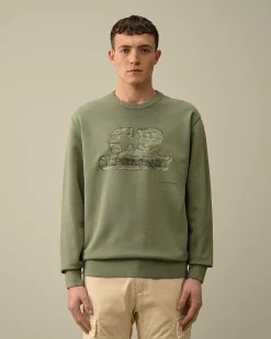 30/1 Fleece Artisanal Logo Sweatshirt^C.P. Company Cheap