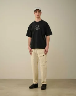 20/1 Jersey Boxy Logo T-Shirt^C.P. Company Outlet