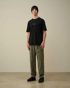 24/1 Jersey Garment Dyed Logo T-Shirt^C.P. Company New