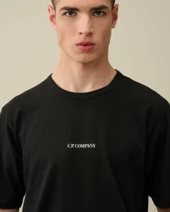 24/1 Jersey Garment Dyed Logo T-Shirt^C.P. Company New