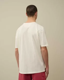 24/1 Jersey Garment Dyed Logo T-Shirt^C.P. Company Discount