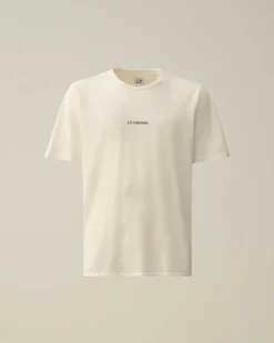 24/1 Jersey Garment Dyed Logo T-Shirt^C.P. Company Discount