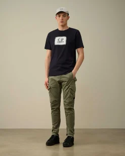 30/1 Jersey Label Style Logo T-Shirt^C.P. Company Cheap