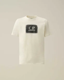 30/1 Jersey Label Style Logo T-Shirt^C.P. Company Clearance