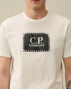 30/1 Jersey Label Style Logo T-Shirt^C.P. Company Clearance