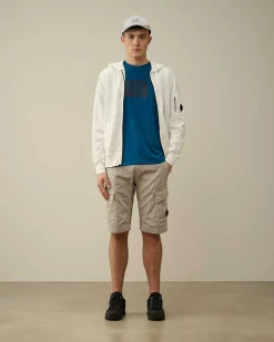 30/1 Jersey Label Style Logo T-Shirt^C.P. Company Hot