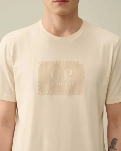 30/1 Jersey Label Style Logo T-Shirt^C.P. Company Best