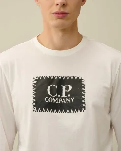 30/1 Jersey Long Sleeved Logo T-Shirt^C.P. Company New