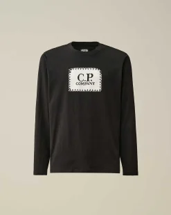 30/1 Jersey Long Sleeved Logo T-Shirt^C.P. Company Store