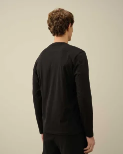 30/1 Jersey Long Sleeved Logo T-Shirt^C.P. Company Store