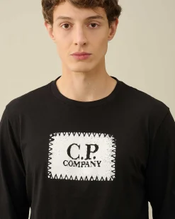 30/1 Jersey Long Sleeved Logo T-Shirt^C.P. Company Store