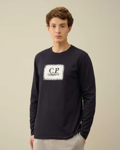 30/1 Jersey Long Sleeved Logo T-Shirt^C.P. Company Hot
