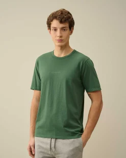 24/1 Jersey Resist Dyed Logo T-Shirt^C.P. Company Hot