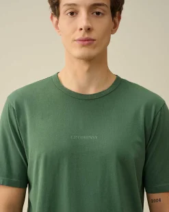 24/1 Jersey Resist Dyed Logo T-Shirt^C.P. Company Hot