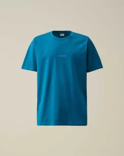 24/1 Jersey Resist Dyed Logo T-Shirt^C.P. Company Cheap