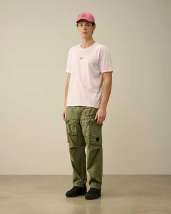 70/2 Mercerized Jersey Logo T-Shirt^C.P. Company Best