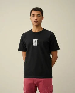 30/2 Mercerized Jersey Twisted Graphic T-Shirt^C.P. Company Store