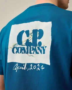 30/2 Mercerized Jersey Twisted Graphic T-Shirt^C.P. Company Store