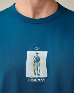 30/2 Mercerized Jersey Twisted Graphic T-Shirt^C.P. Company Store