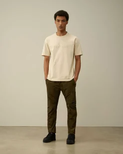 30/2 Mercerized Jersey Twisted Logo T-Shirt^C.P. Company Flash Sale