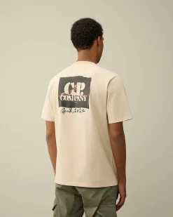 30/2 Mercerized Jersey Twisted Graphic T-Shirt^C.P. Company Clearance