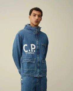 Blu Goggle Jacket^C.P. Company Cheap