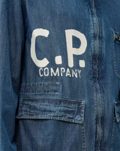 Blu Goggle Jacket^C.P. Company Cheap