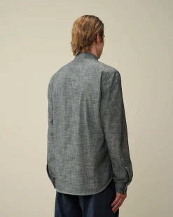 Chambray Long Sleeved Logo Shirt^C.P. Company Best Sale