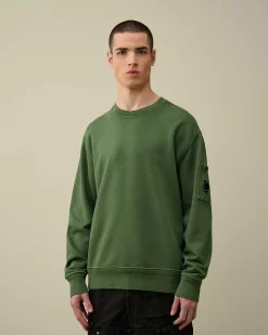 Cotton Diagonal Fleece Lens Sweatshirt^C.P. Company Online