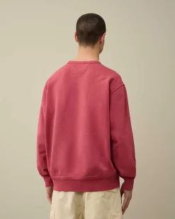 Cotton Diagonal Fleece Logo Sweatshirt^C.P. Company Online