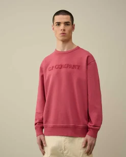 Cotton Diagonal Fleece Logo Sweatshirt^C.P. Company Online