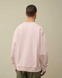 Cotton Diagonal Fleece Logo Sweatshirt^C.P. Company Discount