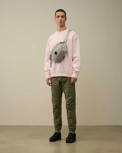 Cotton Diagonal Fleece Logo Sweatshirt^C.P. Company Discount