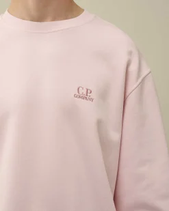 Cotton Diagonal Fleece Logo Sweatshirt^C.P. Company Discount