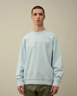 Cotton Diagonal Fleece Logo Sweatshirt^C.P. Company Fashion