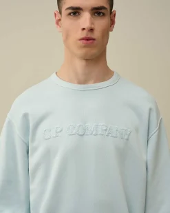 Cotton Diagonal Fleece Logo Sweatshirt^C.P. Company Fashion