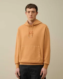 Cotton Diagonal Fleece Logo Hoodie^C.P. Company Online