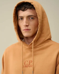 Cotton Diagonal Fleece Logo Hoodie^C.P. Company Online