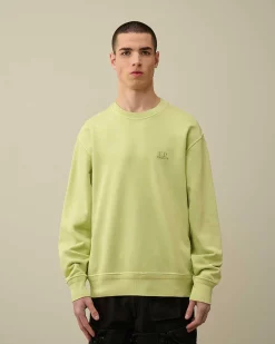 Cotton Diagonal Fleece Logo Sweatshirt^C.P. Company Store