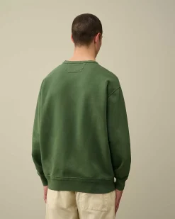 Cotton Diagonal Fleece Logo Sweatshirt^C.P. Company Best Sale