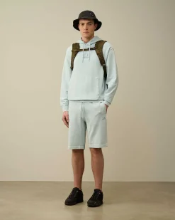 Cotton Diagonal Fleece Logo Hoodie^C.P. Company Sale