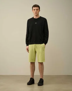 Cotton Diagonal Fleece Shorts^C.P. Company Flash Sale