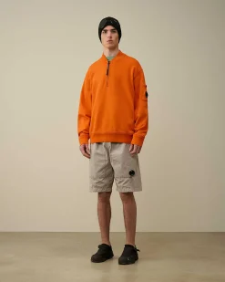 Cotton Diagonal Fleece Zipped Sweatshirt^C.P. Company Best