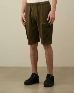Cotton Fleece Mixed Cargo Shorts^C.P. Company Fashion