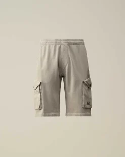 Cotton Fleece Mixed Cargo Shorts^C.P. Company New