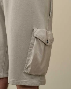 Cotton Fleece Mixed Cargo Shorts^C.P. Company New