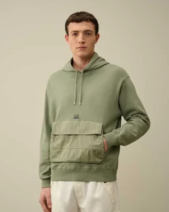 Cotton Fleece Mixed Hoodie^C.P. Company Discount