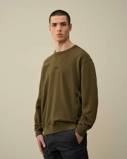 Cotton Fleece Mixed Sweatshirt^C.P. Company Shop