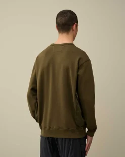 Cotton Fleece Mixed Sweatshirt^C.P. Company Shop