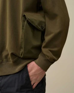 Cotton Fleece Mixed Sweatshirt^C.P. Company Shop